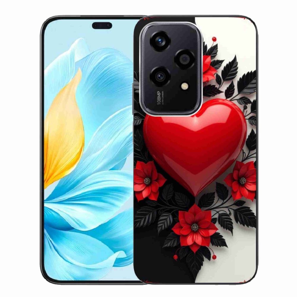 Gélový kryt mmCase na Honor 200 Lite 5G - červené srdce