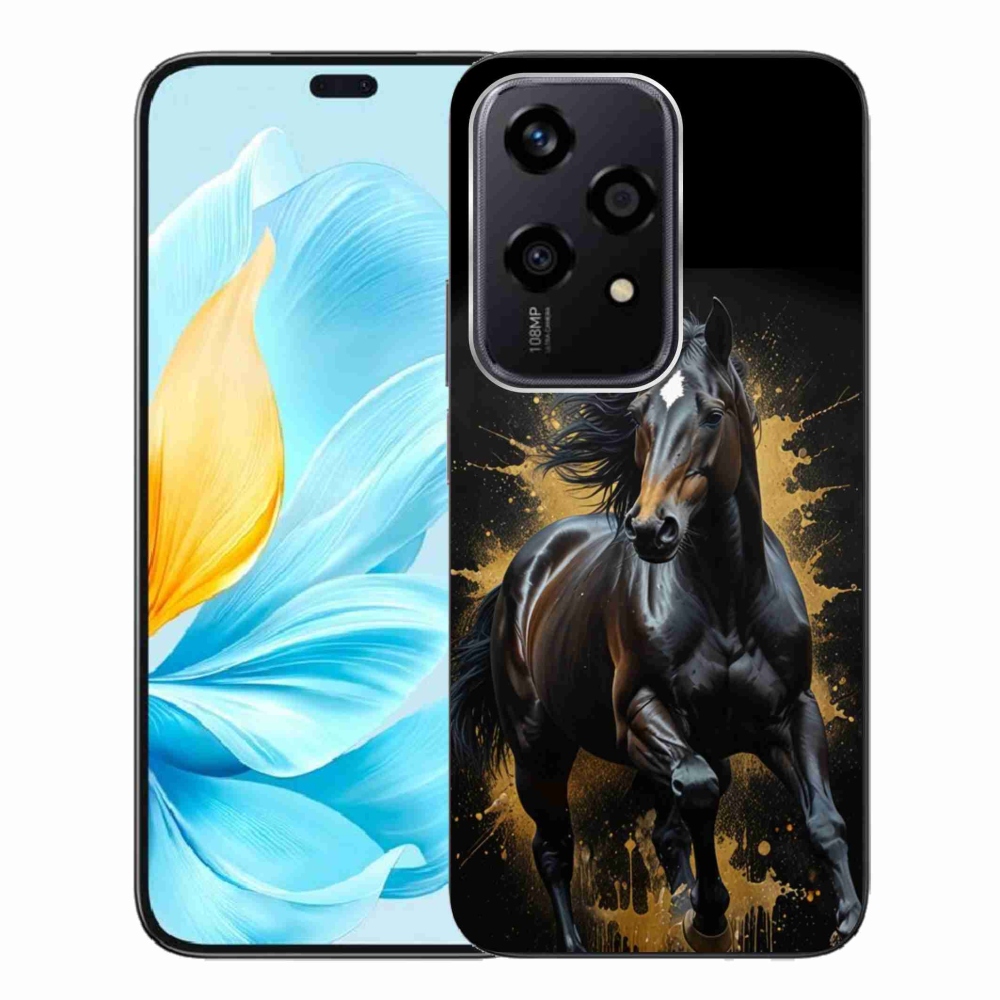 Gélový kryt mmCase na Honor 200 Lite 5G - elegantný čierny žrebec