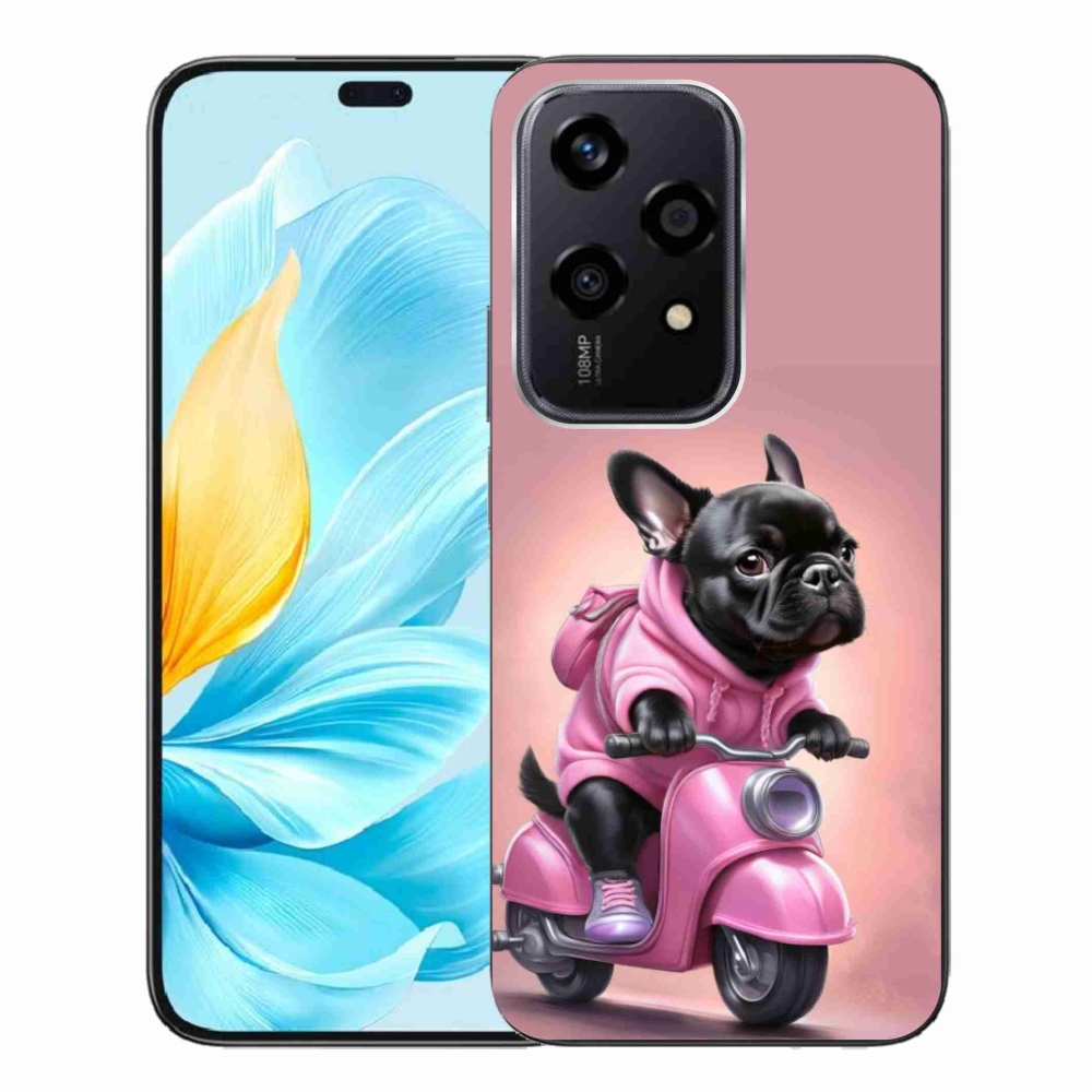 Gélový kryt mmCase na Honor 200 Lite 5G - francúzsky buldoček na skútri