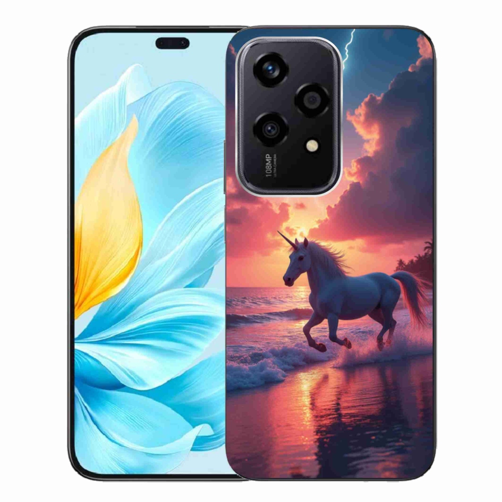 Gélový kryt mmCase na Honor 200 Lite 5G - jednorožec na pláži