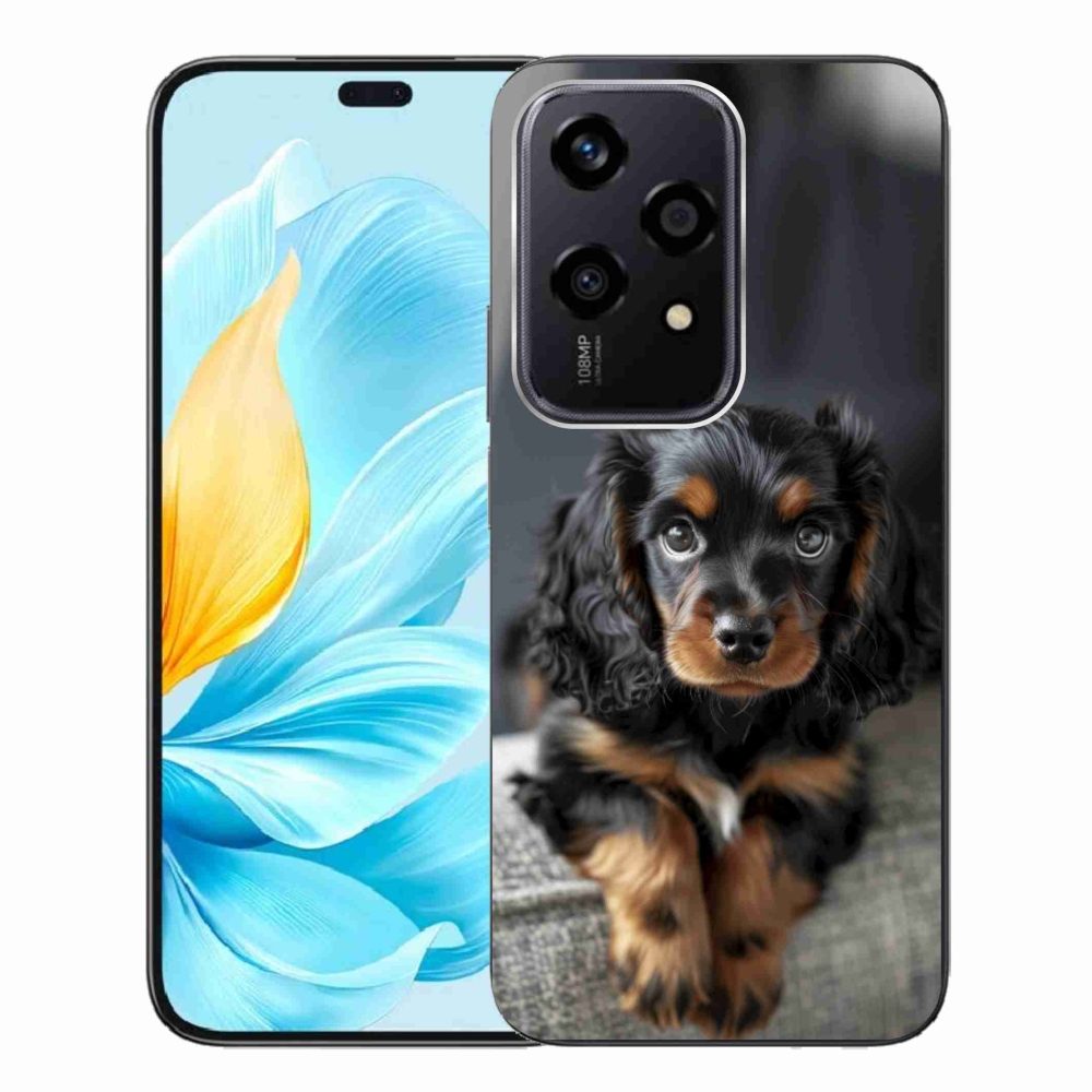 Gélový kryt mmCase na Honor 200 Lite 5G - roztomilý dlhosrstý jazvečík