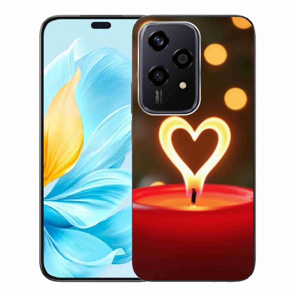 Gélový kryt mmCase na Honor 200 Lite 5G - srdce z plameňa