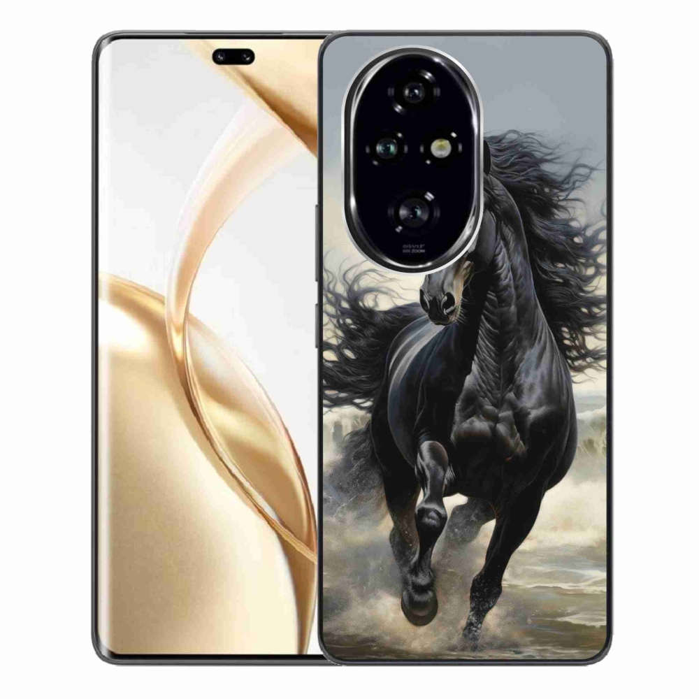 Gélový kryt mmCase na Honor 200 Pro 5G - bežiaci čierny kôň