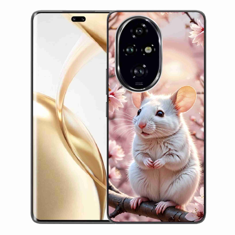 Gélový kryt mmCase na Honor 200 Pro 5G - biela myš na vetve