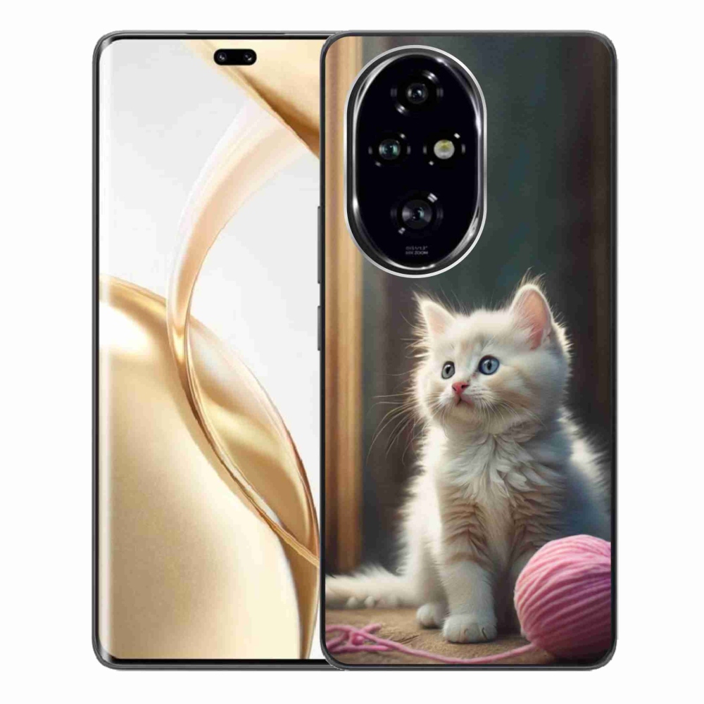 Gélový kryt mmCase na Honor 200 Pro 5G - biele mačiatko 2