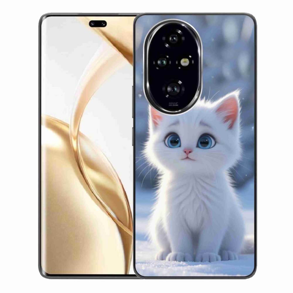 Gélový kryt mmCase na Honor 200 Pro 5G - biele mačiatko 3
