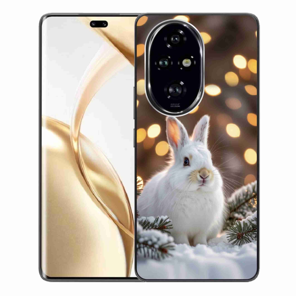 Gélový kryt mmCase na Honor 200 Pre 5G - biely zajac