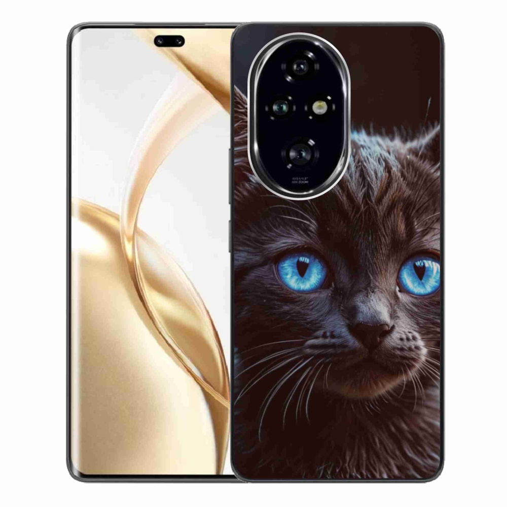 Gélový kryt mmCase na Honor 200 Pro 5G - čierne mačiatko 2