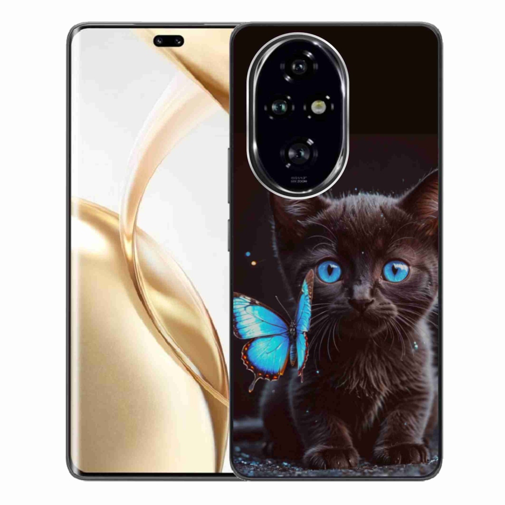 Gélový kryt mmCase na Honor 200 Pro 5G - čierne mačiatko 3