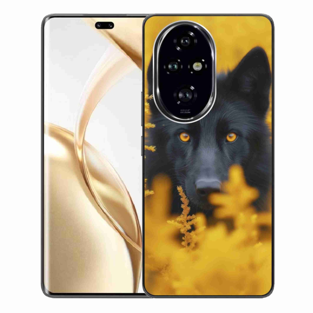 Gélový kryt mmCase na Honor 200 Pro 5G - čierny vlk 2
