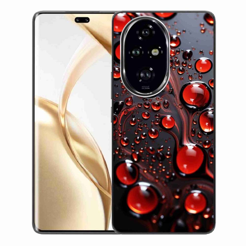 Gélový kryt mmCase na Honor 200 Pre 5G - červené kvapky 2