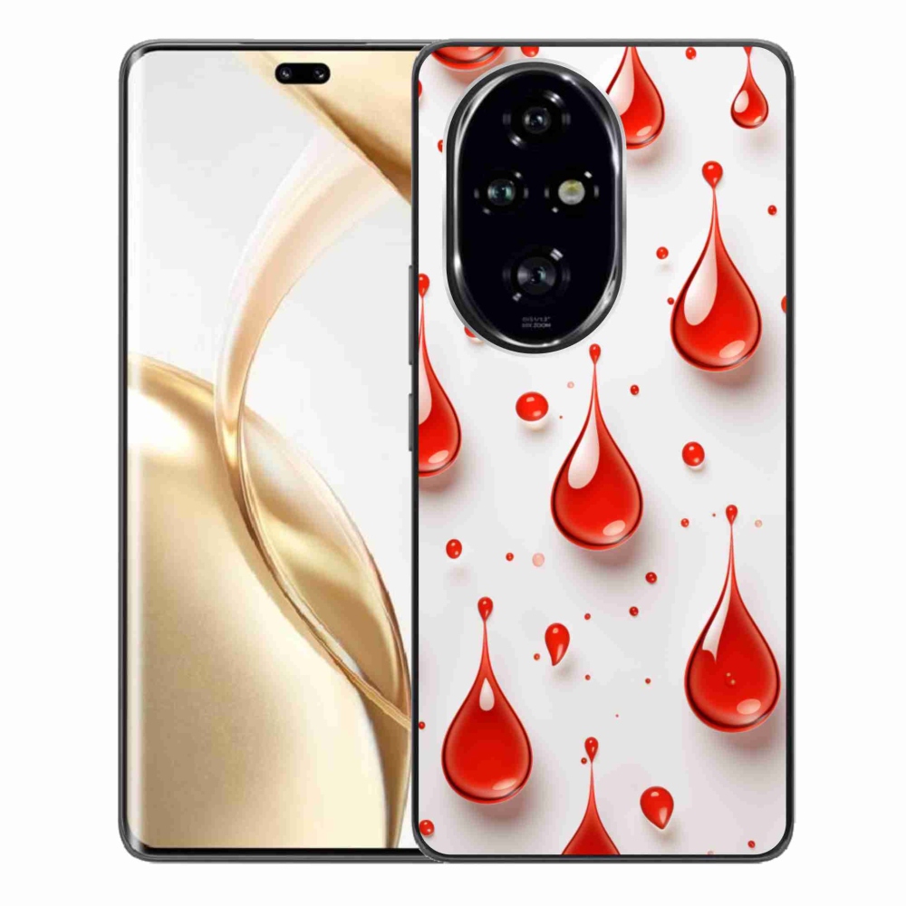 Gélový kryt mmCase na Honor 200 Pre 5G - červené kvapky
