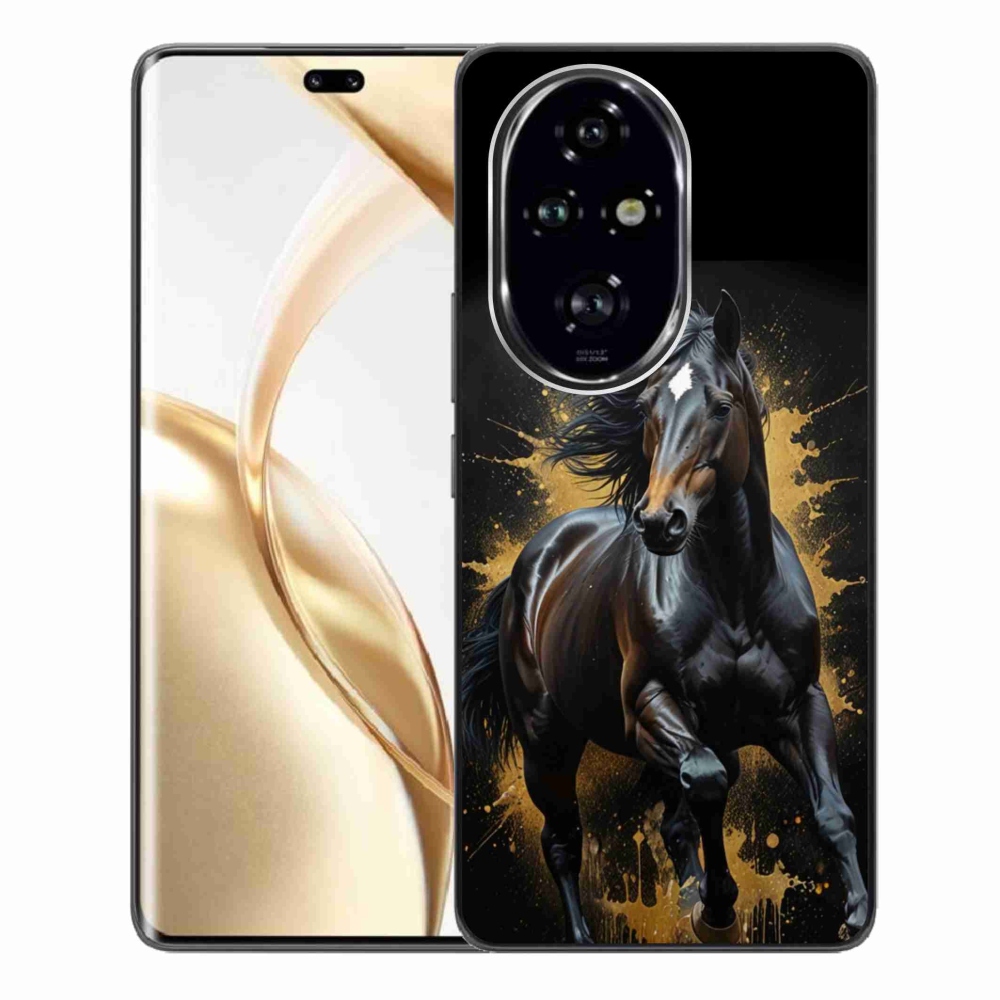 Gélový kryt mmCase na Honor 200 Pro 5G - elegantný čierny žrebec
