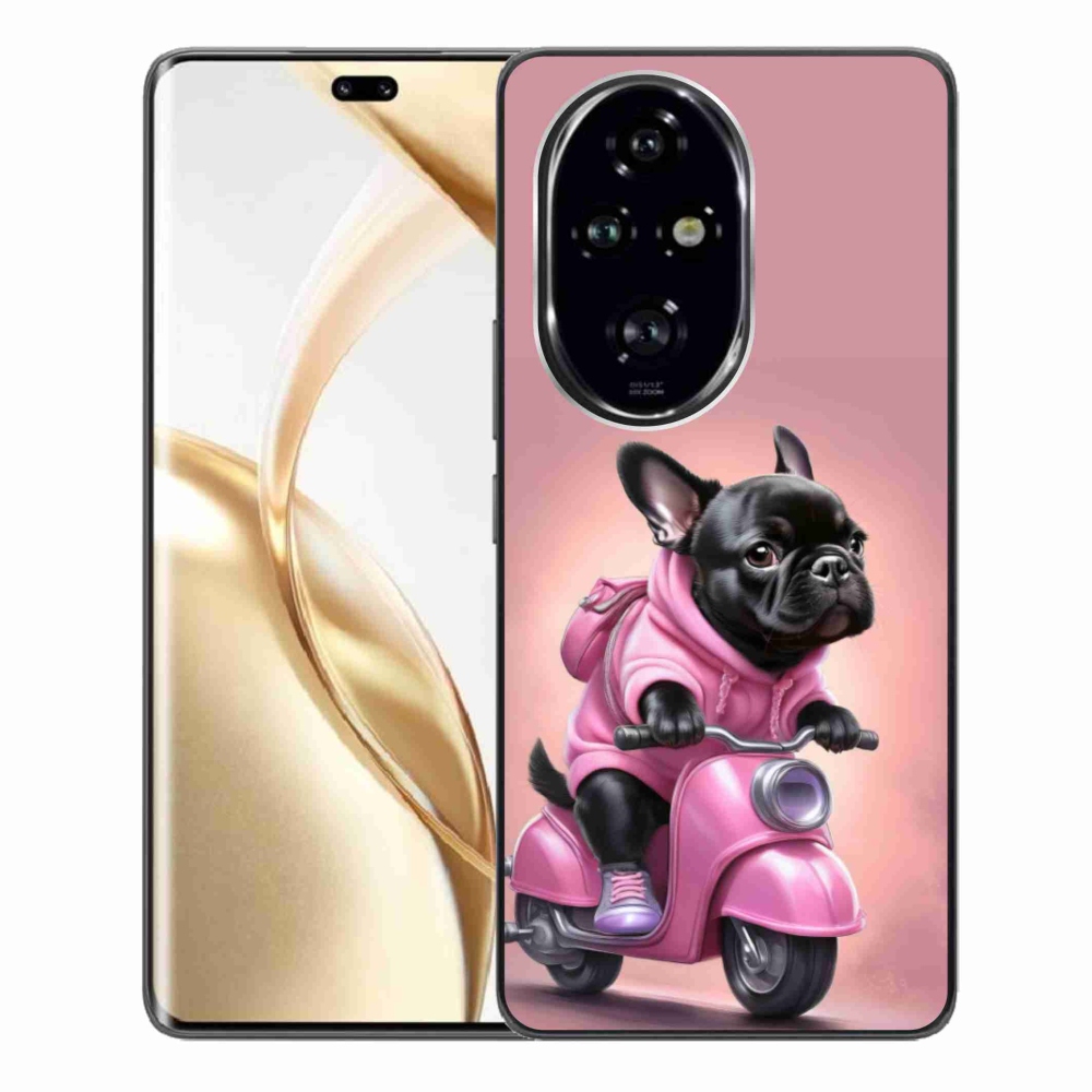 Gélový kryt mmCase na Honor 200 Pro 5G - francúzsky buldoček na skútri