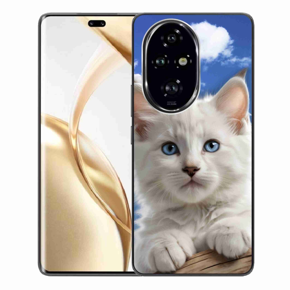 Gélový kryt mmCase na Honor 200 Pre 5G - mačiatko a oblaky