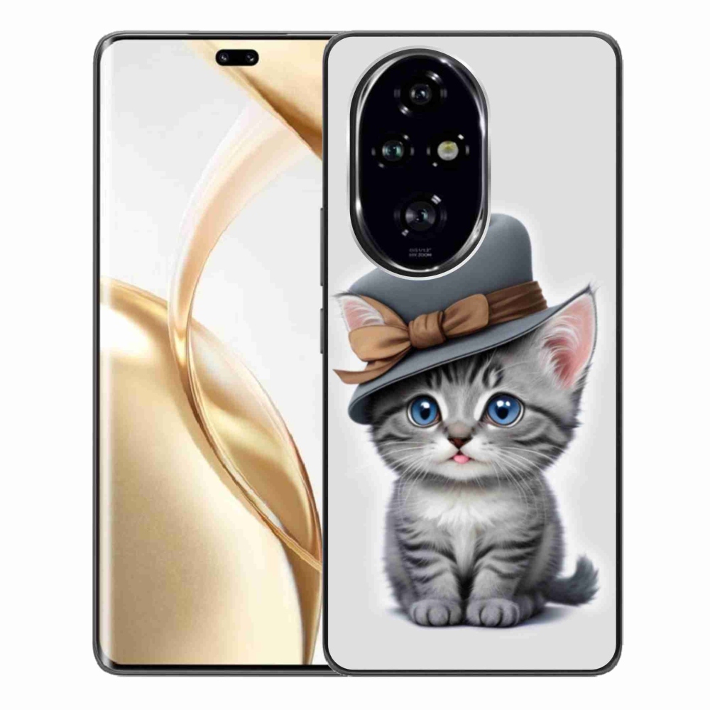 Gélový kryt mmCase na Honor 200 Pre 5G - mačiatko s klobúkom