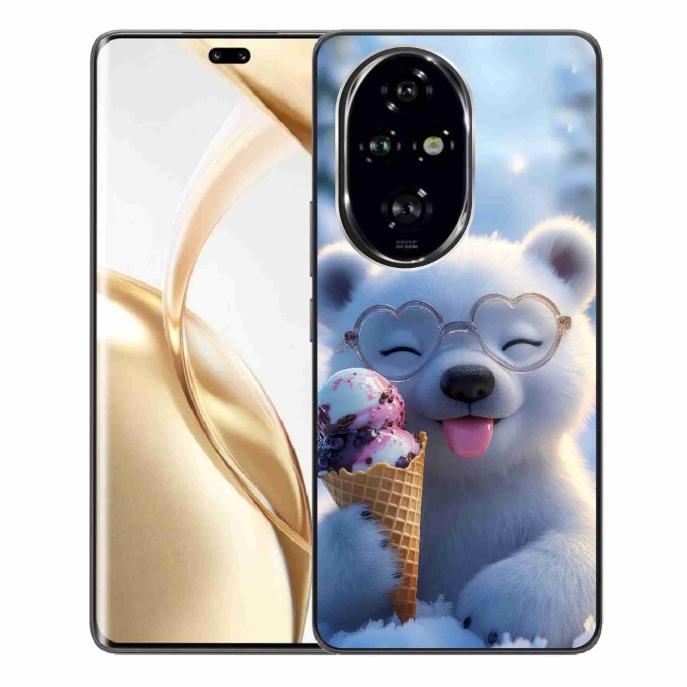 Gélový kryt mmCase na Honor 200 Pre 5G - medvedík so zmrzlinou