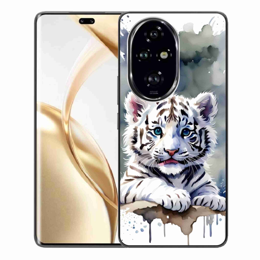 Gélový kryt mmCase na Honor 200 Pre 5G - mláďa bieleho tigra