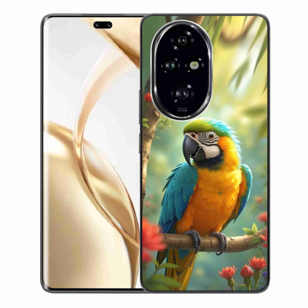 Gélový kryt mmCase na Honor 200 Pre 5G - papagáj ara modrožltá