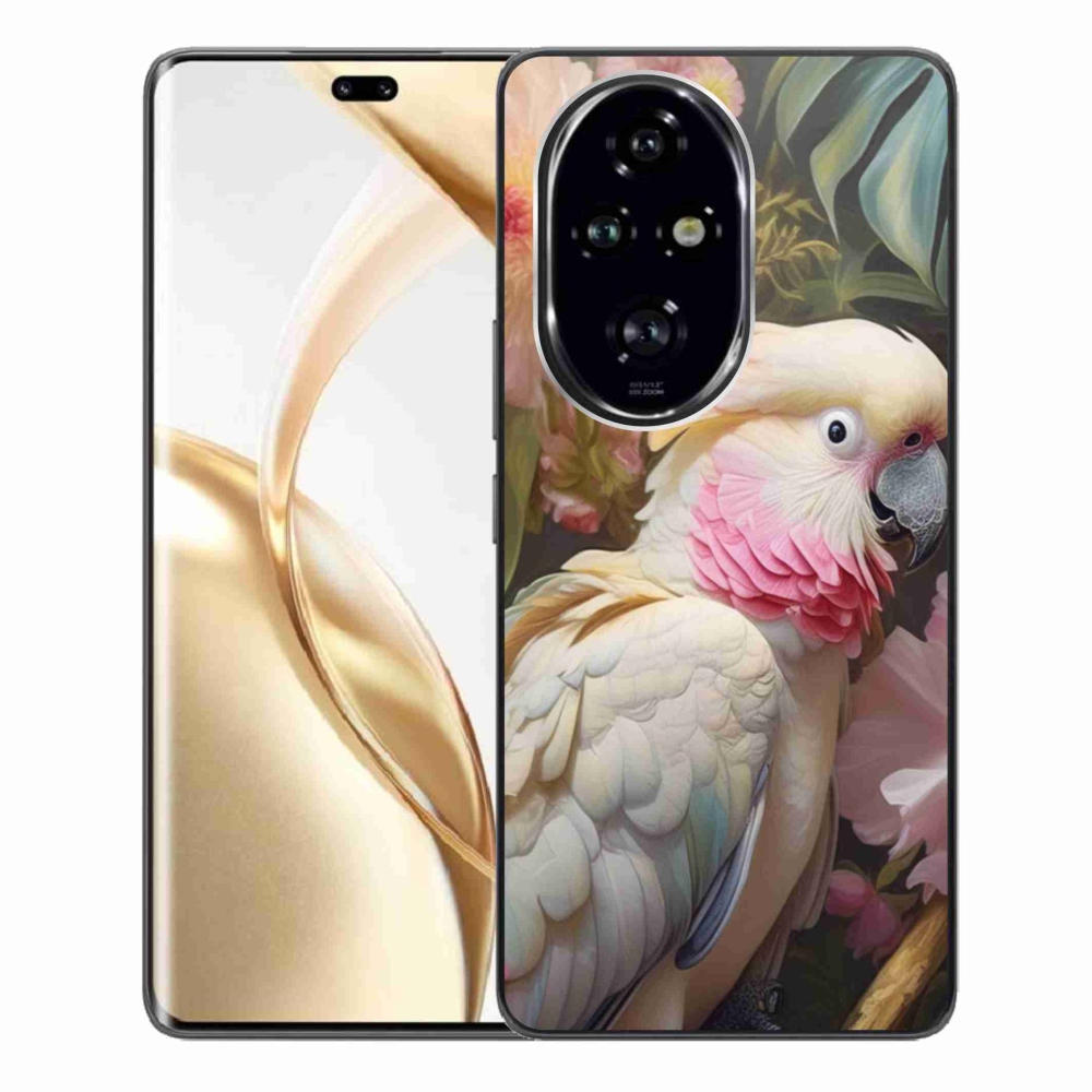 Gélový kryt mmCase na Honor 200 Pre 5G - papagáj kakadu ružový 2
