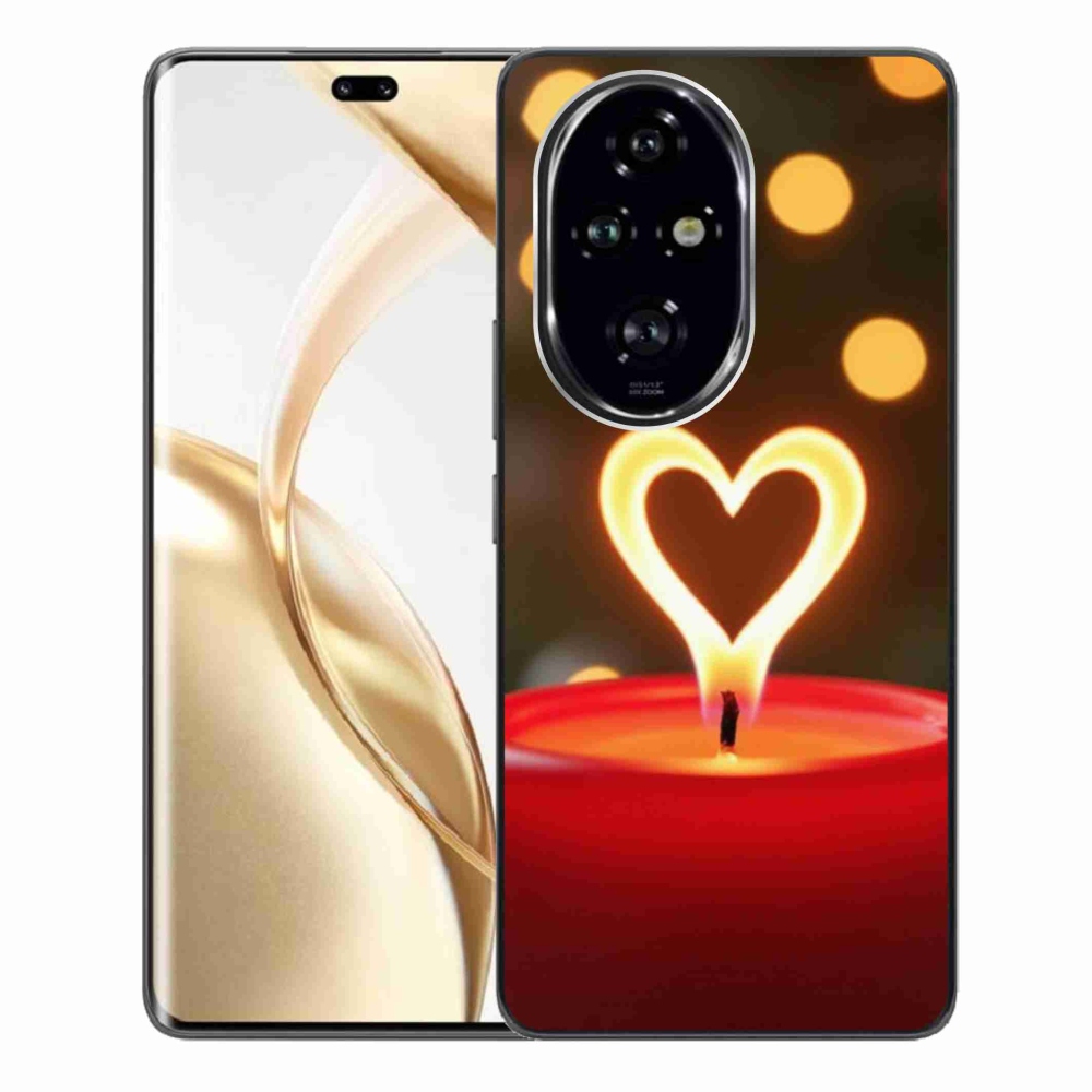 Gélový kryt mmCase na Honor 200 Pro 5G - srdce z plameňa