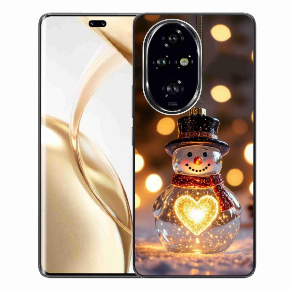 Gélový kryt mmCase na Honor 200 Pre 5G - svietiaci vianočný snehuliak