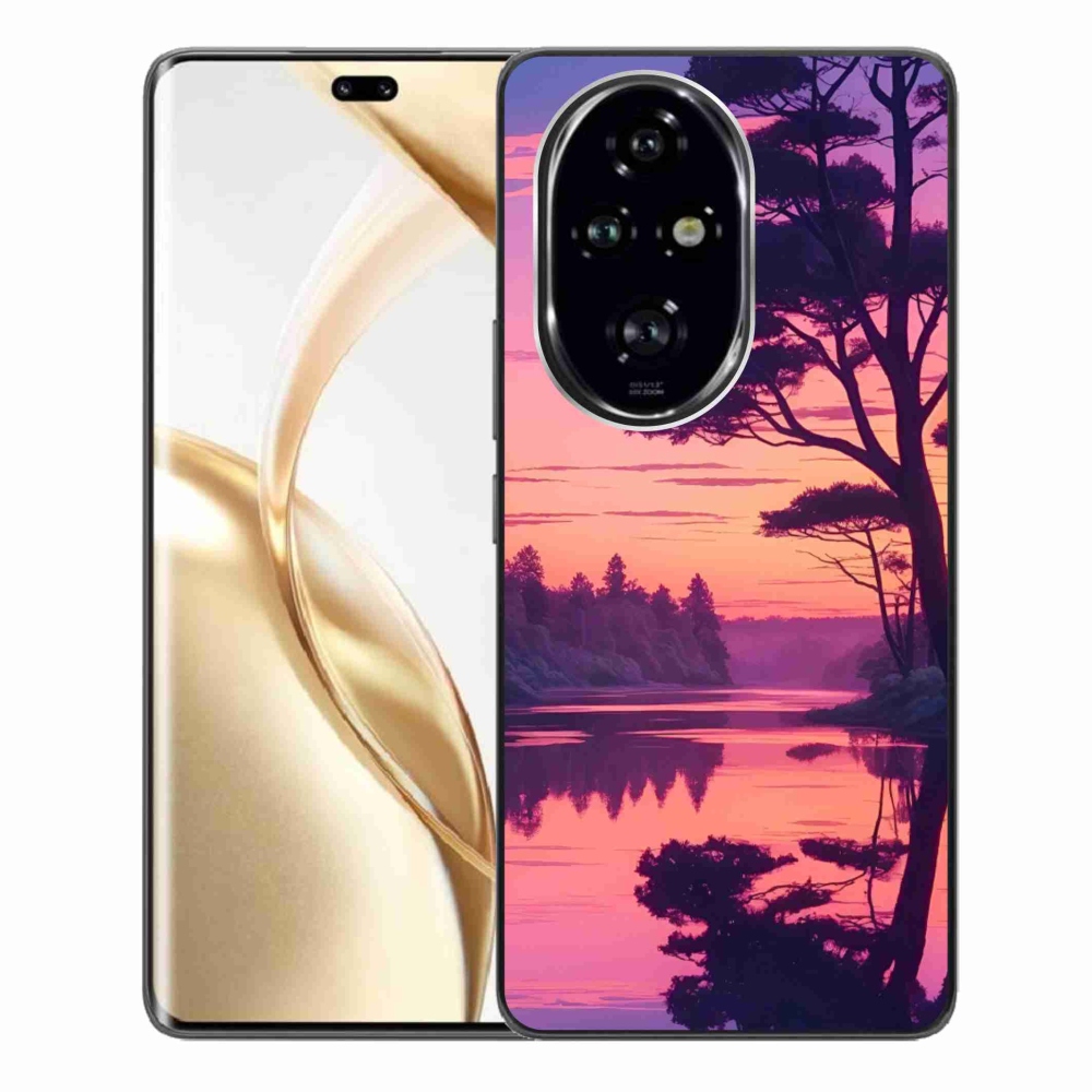 Gélový kryt mmCase na Honor 200 Pre 5G - západ slnka nad jazerom