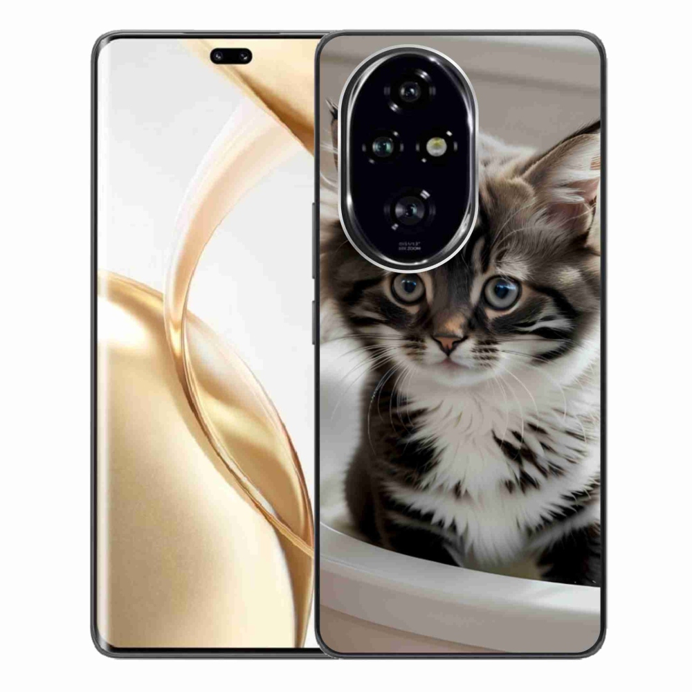 Gélový kryt mmCase na Honor 200 Pre 5G - zvedavé mačiatko
