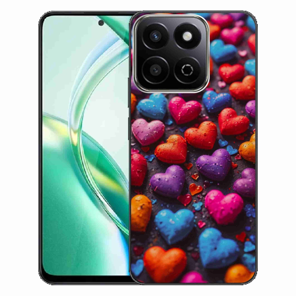 Gélový kryt mmCase na Honor 200 Smart 5G - farebné srdcia