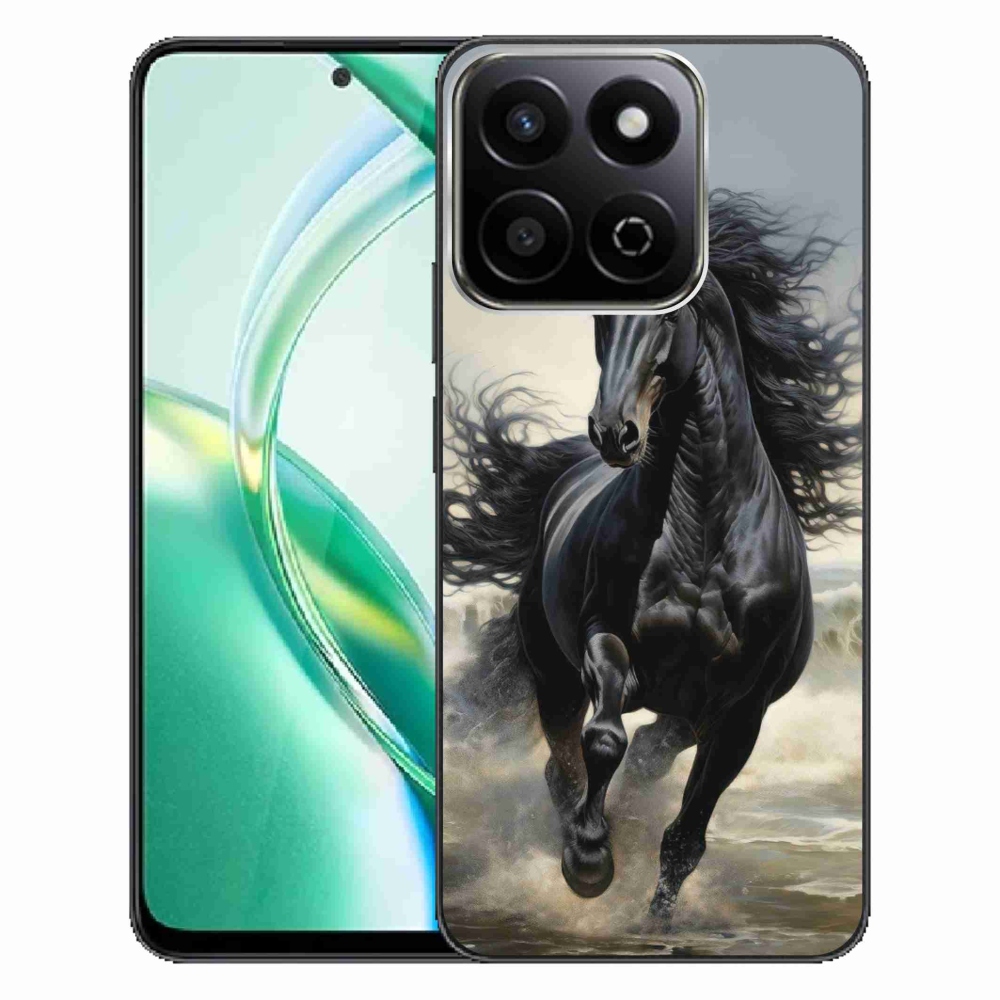 Gélový kryt mmCase na Honor 200 Smart 5G - bežiaci čierny kôň