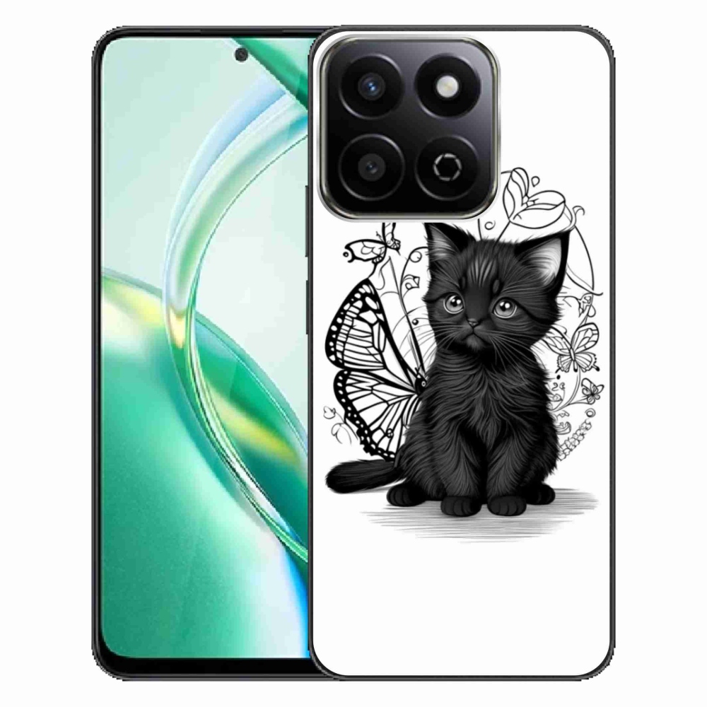 Gélový kryt mmCase na Honor 200 Smart 5G - čierne mačiatko