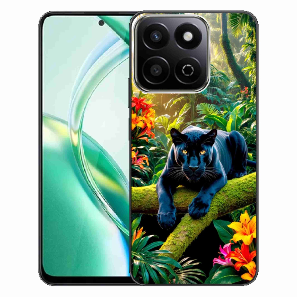 Gélový kryt mmCase na Honor 200 Smart 5G - čierny panter v džungli