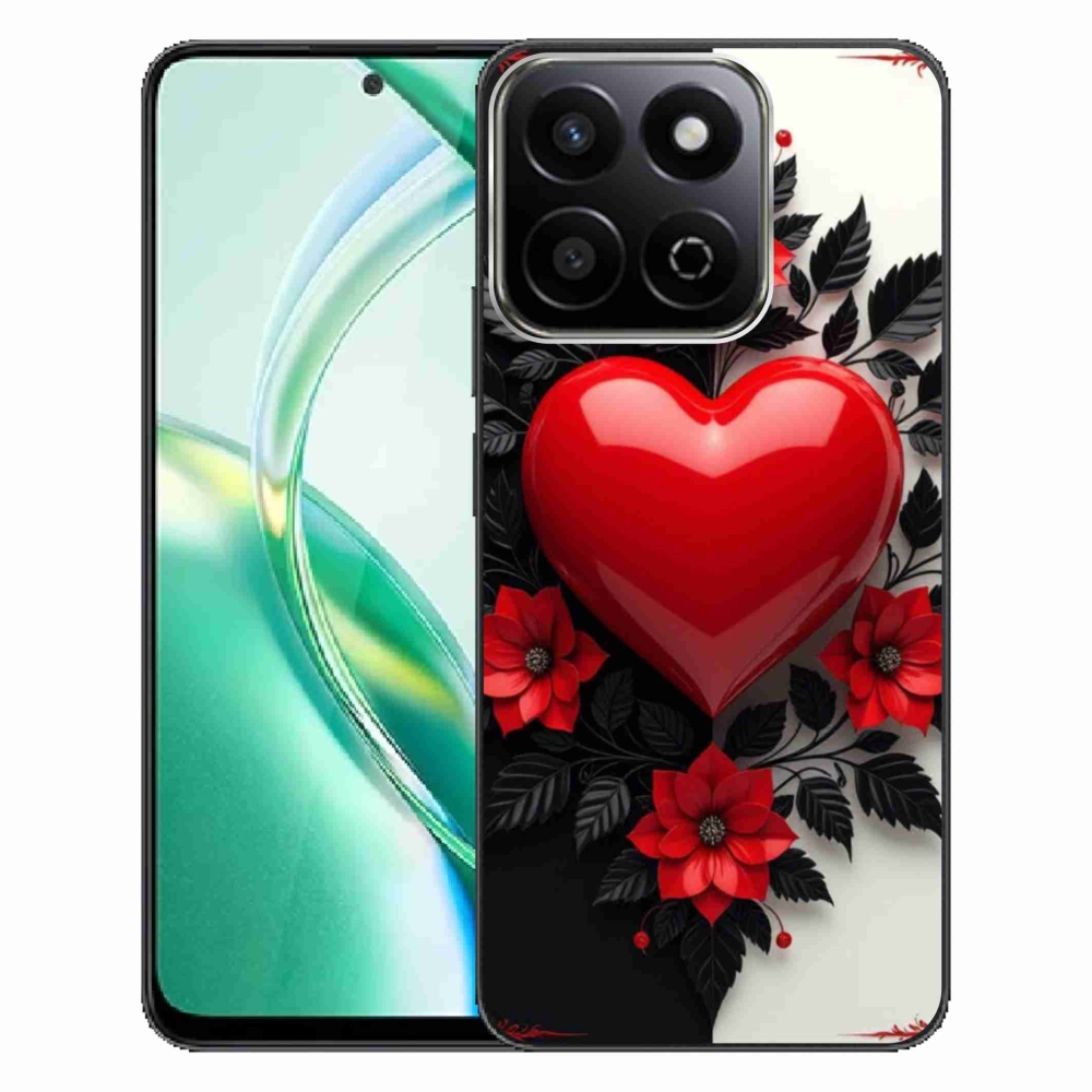 Gélový kryt mmCase na Honor 200 Smart 5G - červené srdce