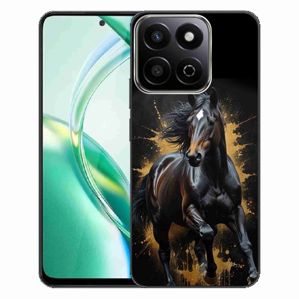 Gélový kryt mmCase na Honor 200 Smart 5G - elegantný čierny žrebec