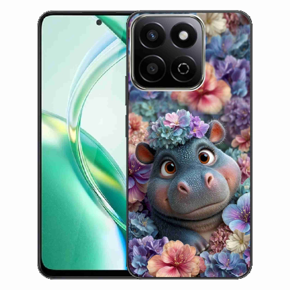 Gélový kryt mmCase na Honor 200 Smart 5G - hrošík v kvetoch