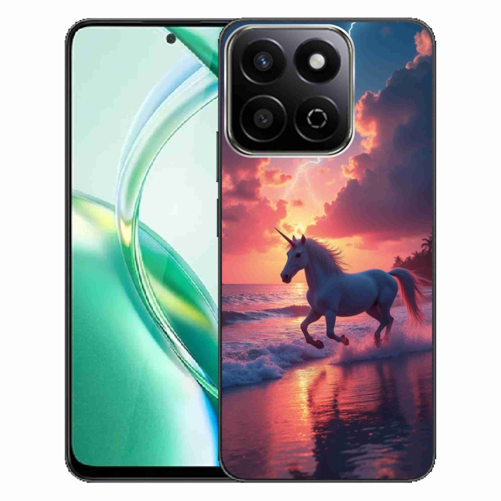 Gélový kryt mmCase na Honor 200 Smart 5G - jednorožec na pláži