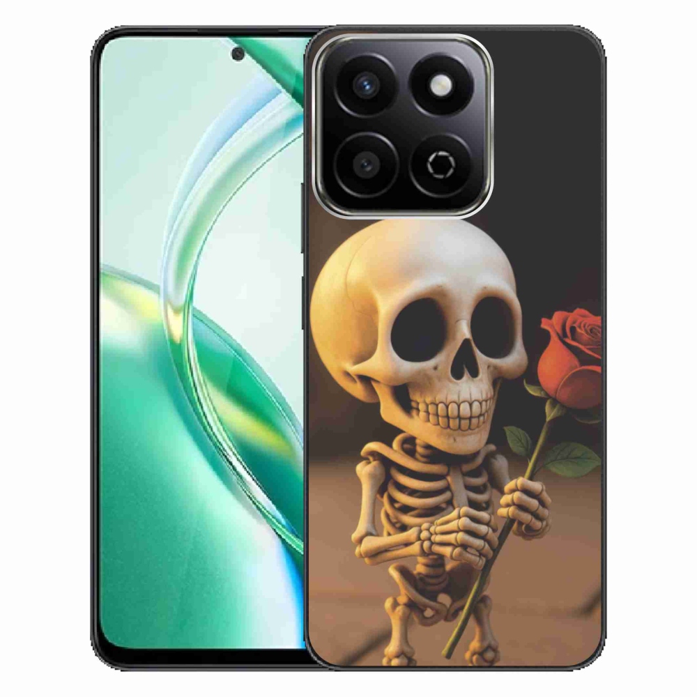 Gélový kryt mmCase na Honor 200 Smart 5G - kostlivec s ružou