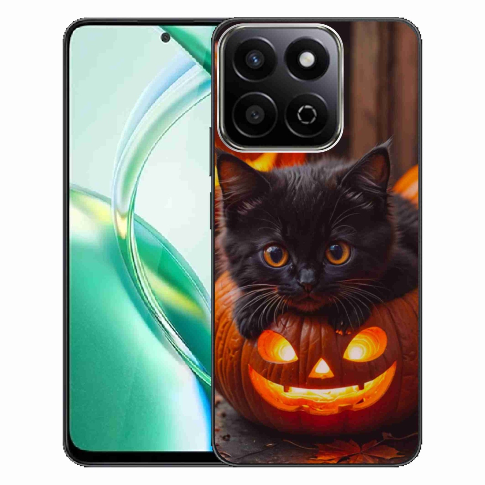 Gélový kryt mmCase na Honor 200 Smart 5G - mačiatko a tekvica