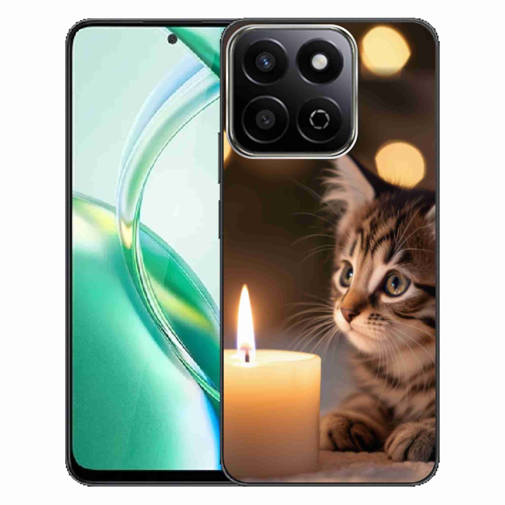 Gélový kryt mmCase na Honor 200 Smart 5G - mačiatko a sviečka