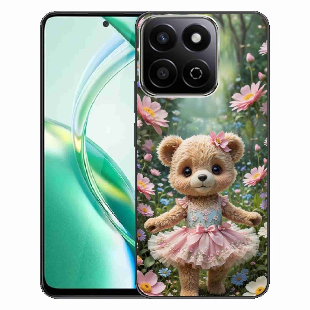 Gélový kryt mmCase na Honor 200 Smart 5G - roztomilý medvedík v kvetoch