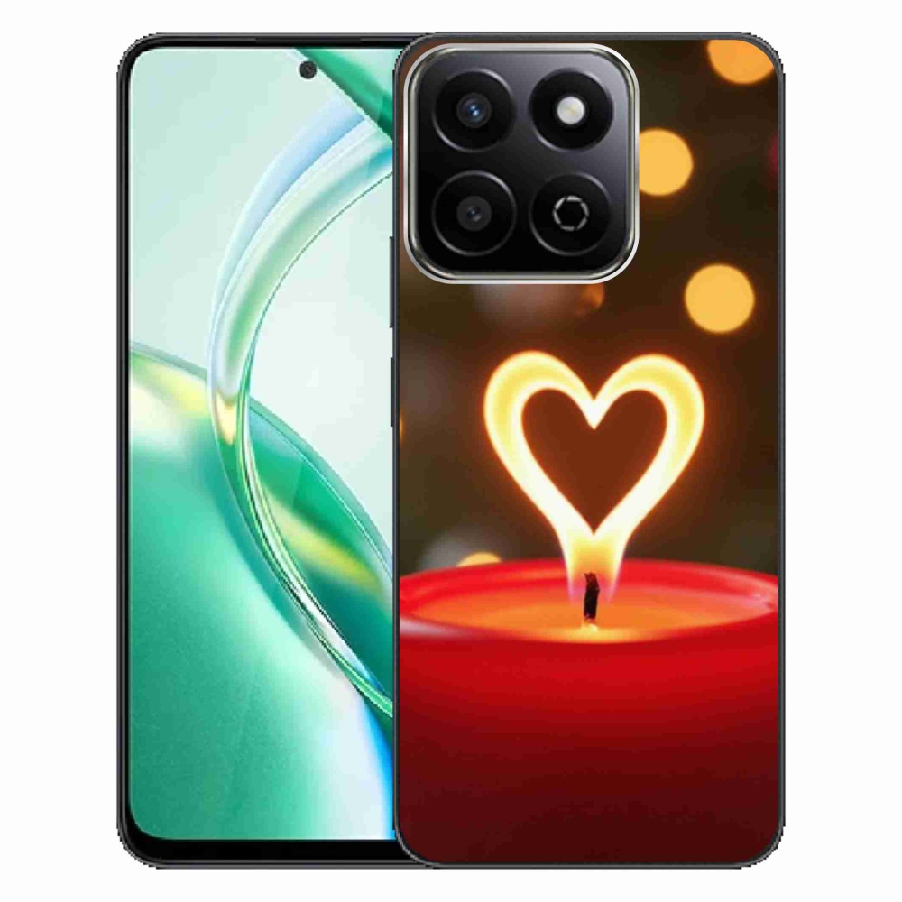Gélový kryt mmCase na Honor 200 Smart 5G - srdce z plameňa