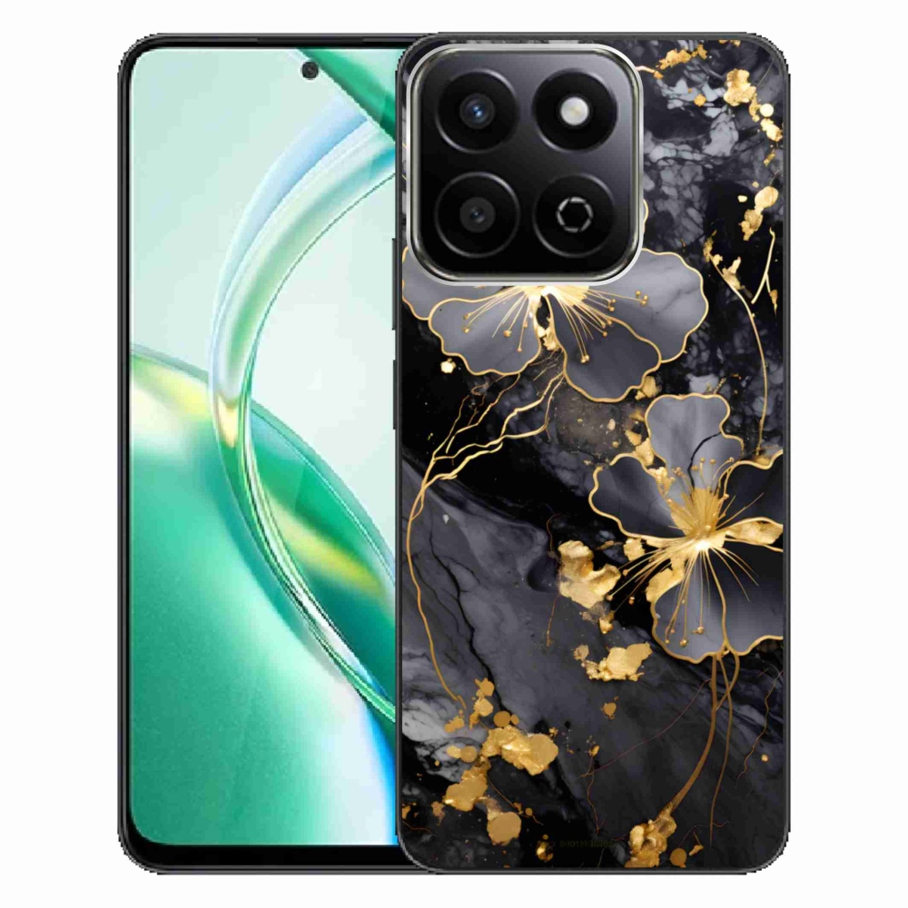 Gélový kryt mmCase na Honor 200 Smart 5G - zlaté kvety