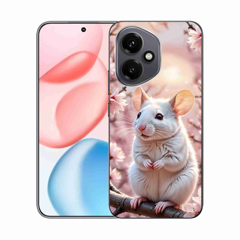 Gélový kryt mmCase na Honor 400 - biela myš na vetve