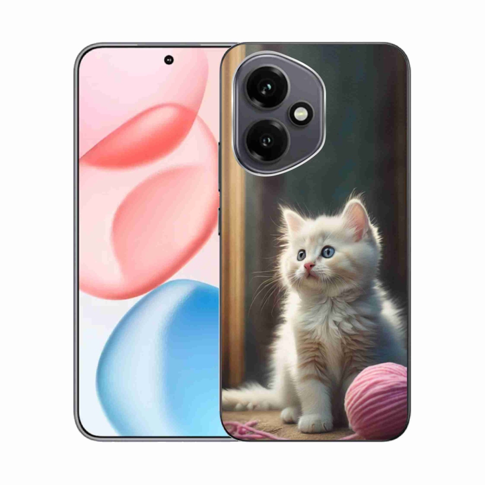 Gélový kryt mmCase na Honor 400 - biele mačiatko 2