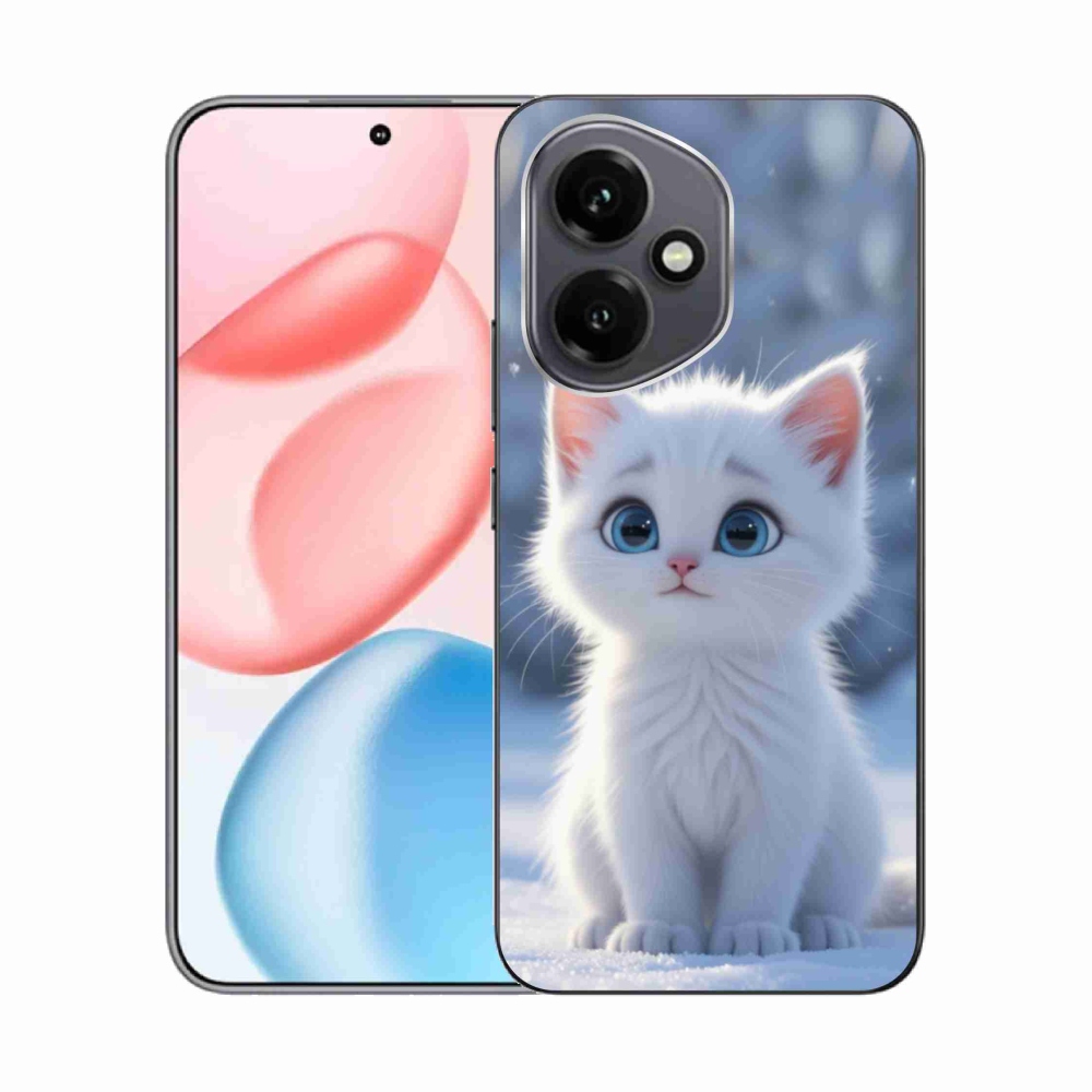 Gélový kryt mmCase na Honor 400 - biele mačiatko 3