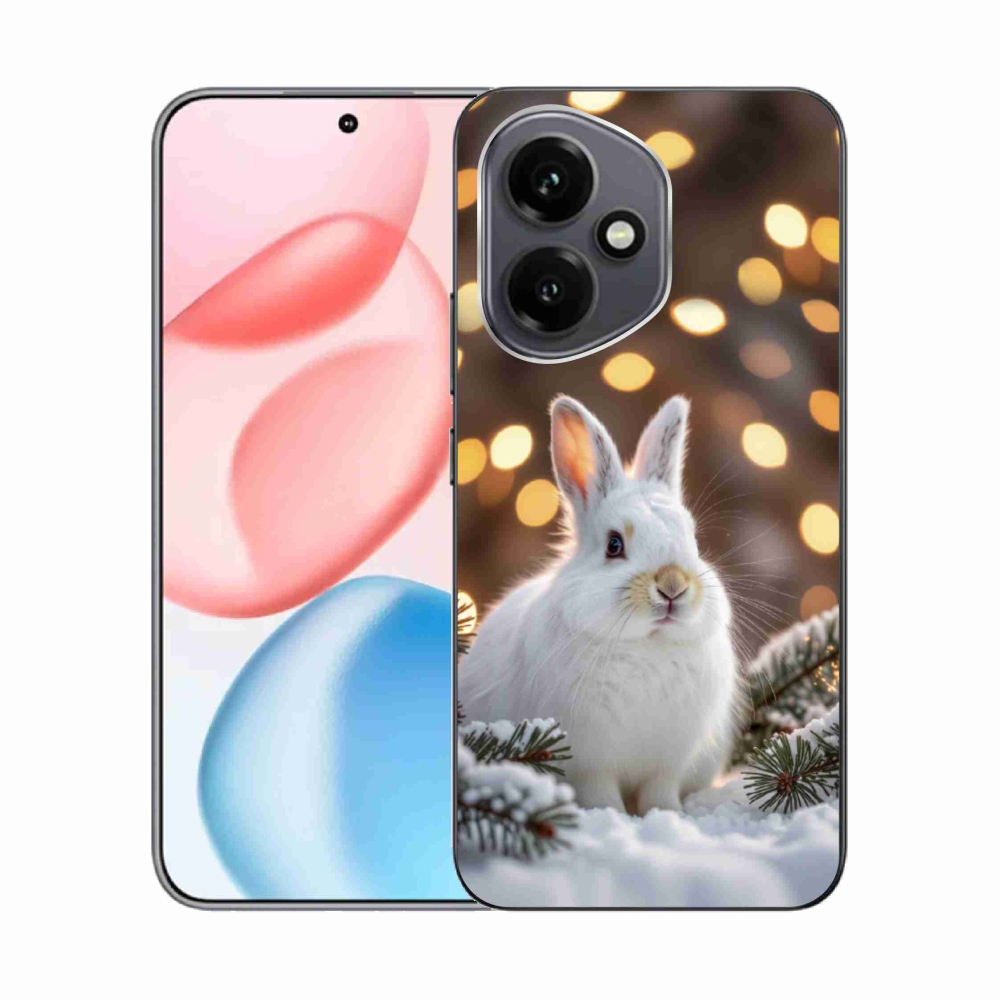 Gélový kryt mmCase na Honor 400 - biely zajac