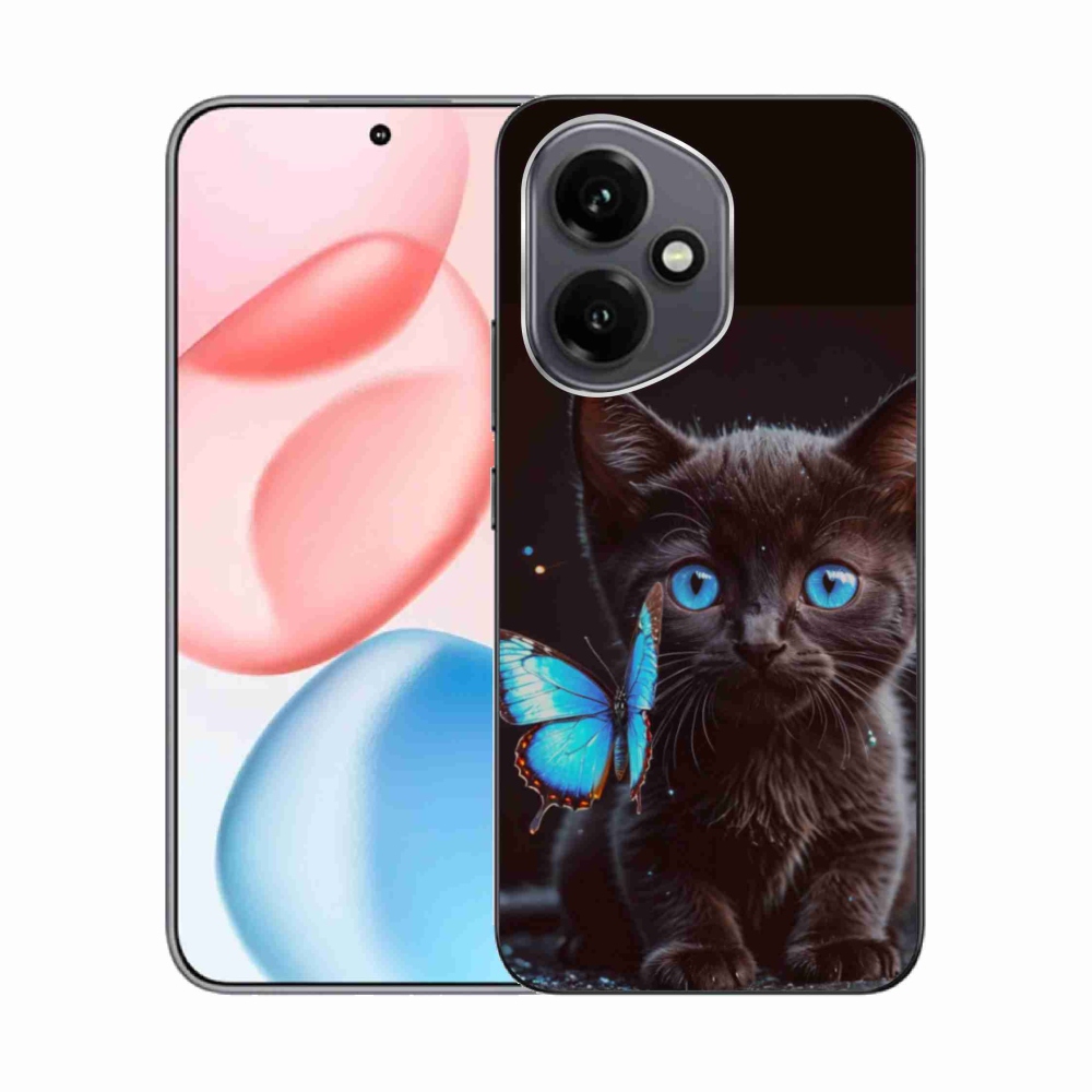 Gélový kryt mmCase na Honor 400 - čierne mačiatko 3