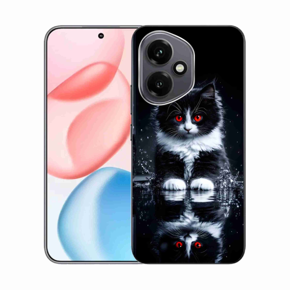 Gélový kryt mmCase na Honor 400 - čiernobiele mačiatko