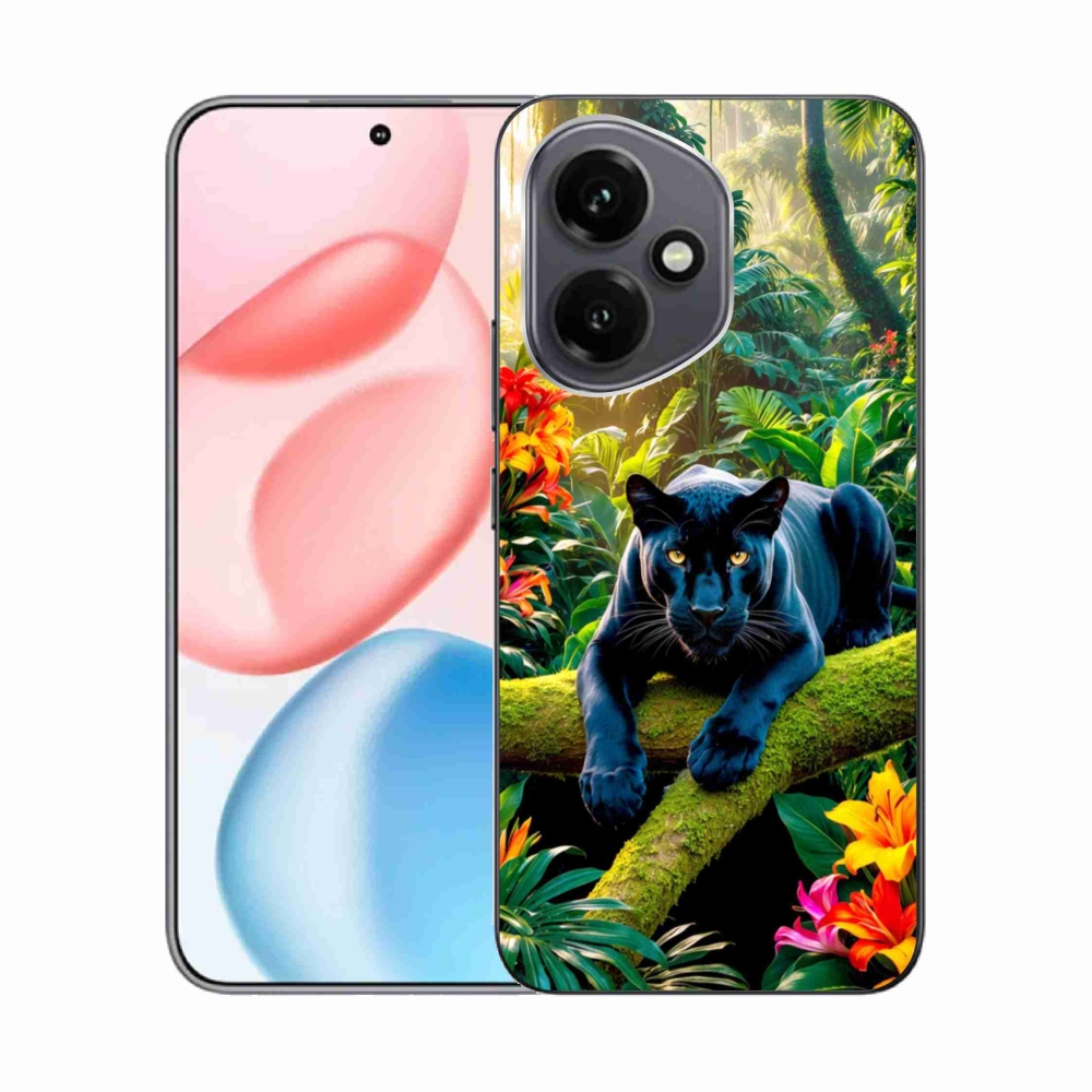 Gélový kryt mmCase na Honor 400 - čierny panter v džungli
