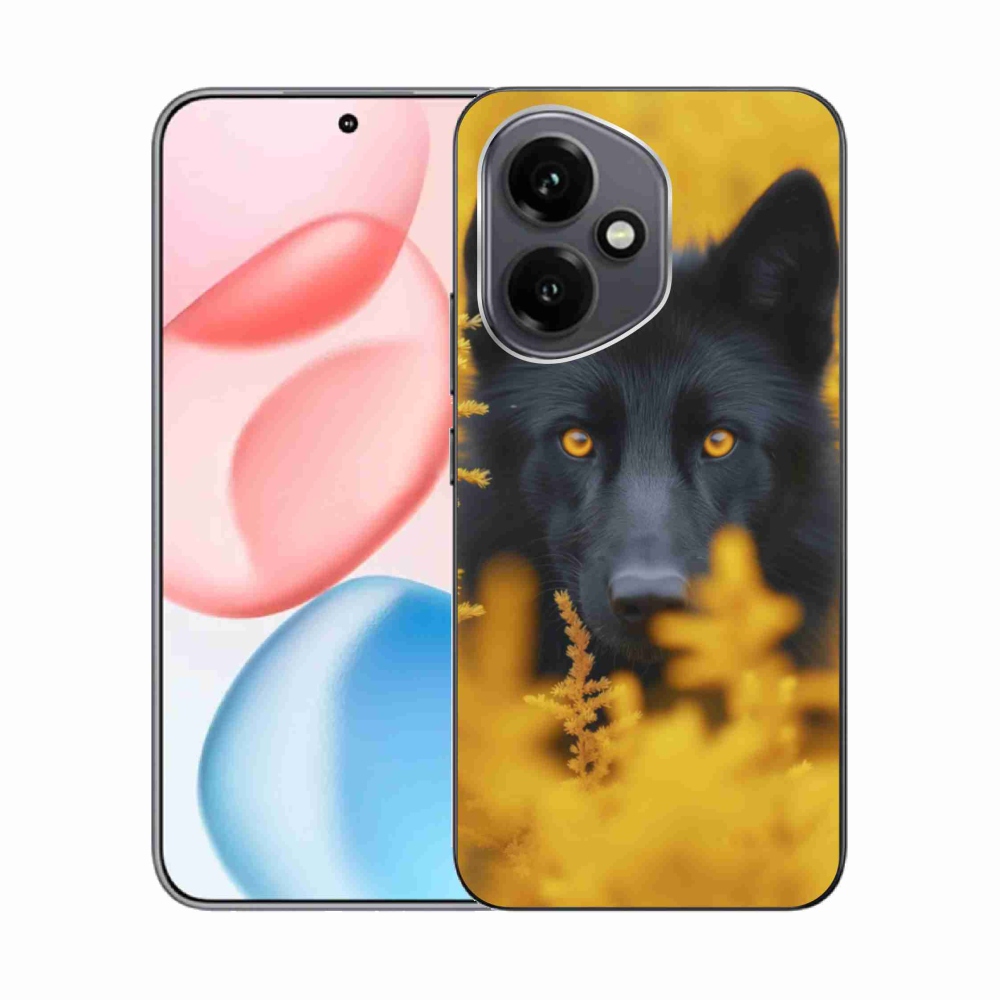 Gélový kryt mmCase na Honor 400 - čierny vlk 2